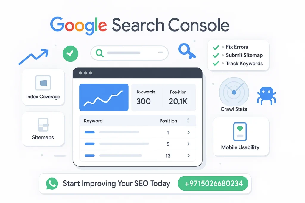 أدوات لوحة تحكم أدوات مشرفي المواقع جوجل سيرش كونسول
